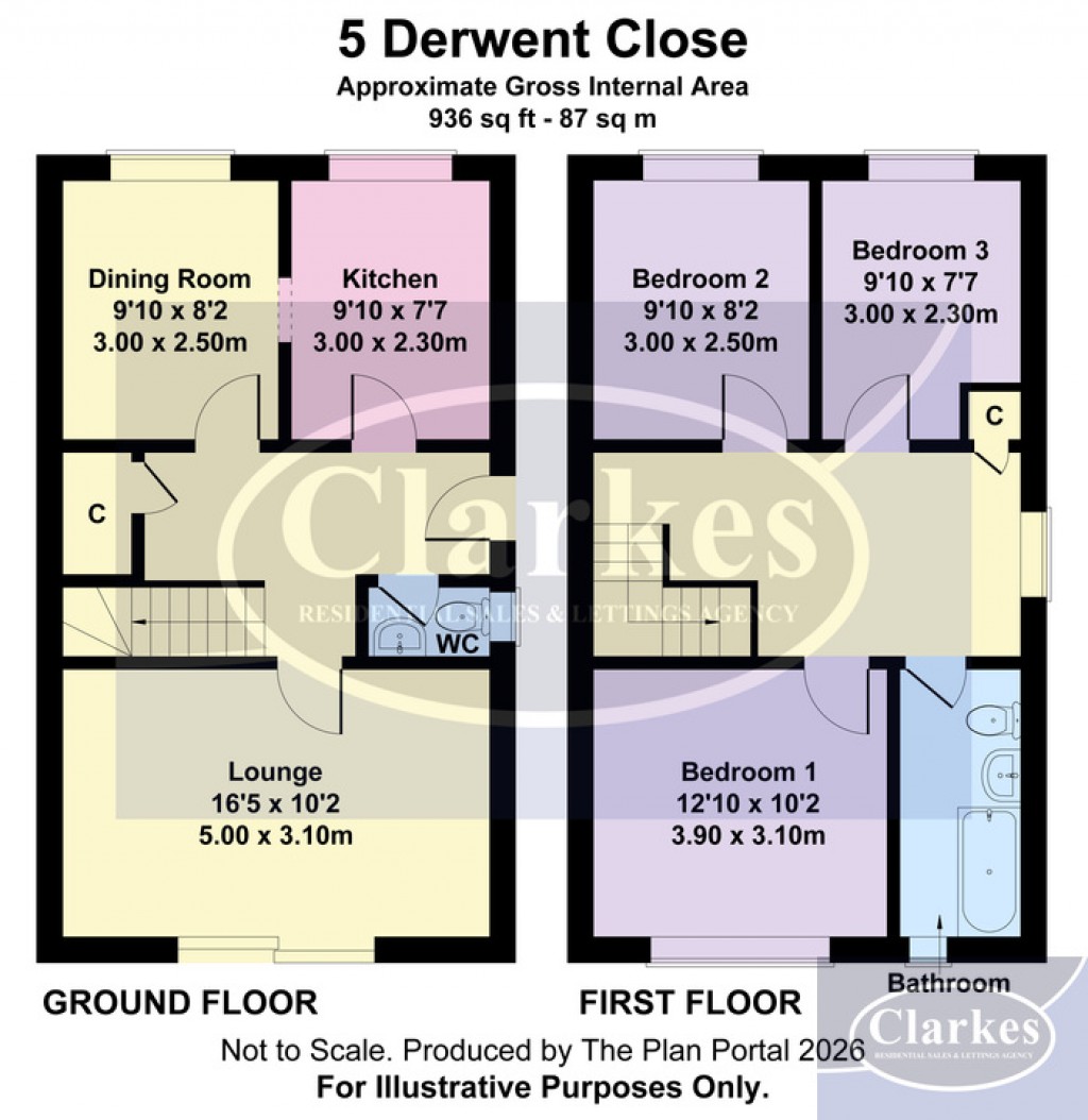 Floorplans For Derwent Close, Moordown, Bournemouth