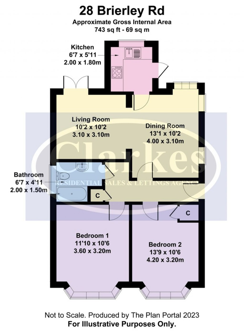 Floorplans For Lovely 2 bed on Brierley Road