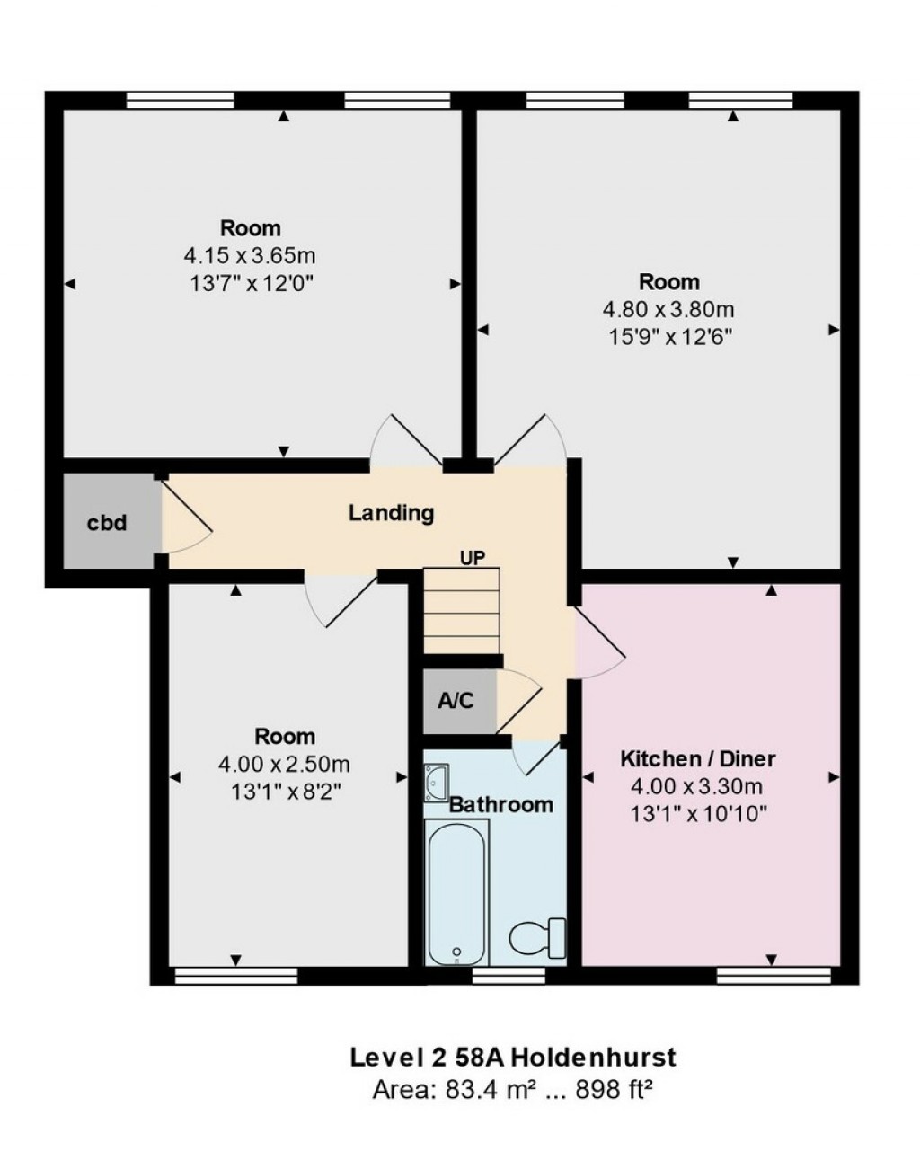 Floorplans For Large 2/3 Bed property in Lansdowne