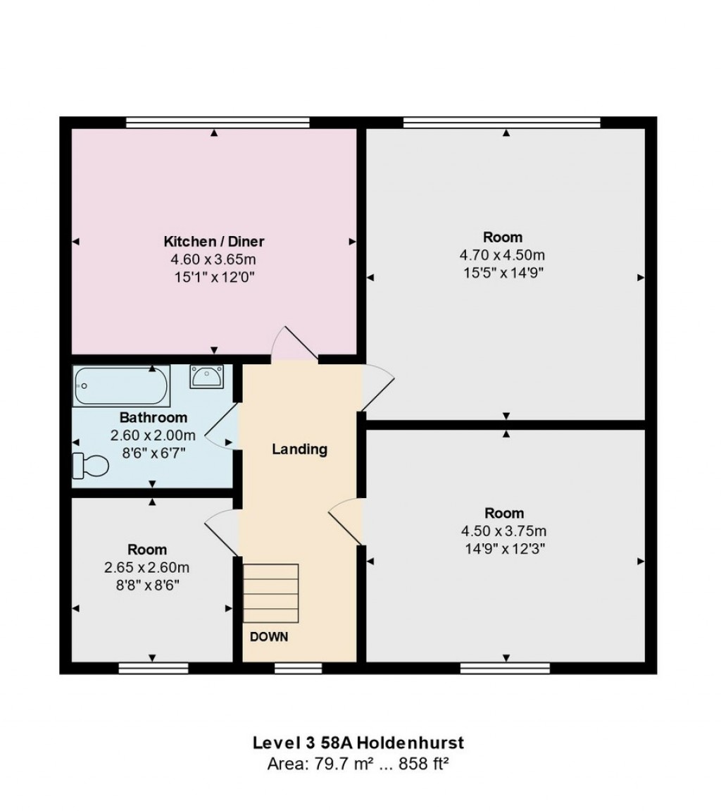 Floorplans For Spacious 3 Bed STUDENT property in Lansdowne
