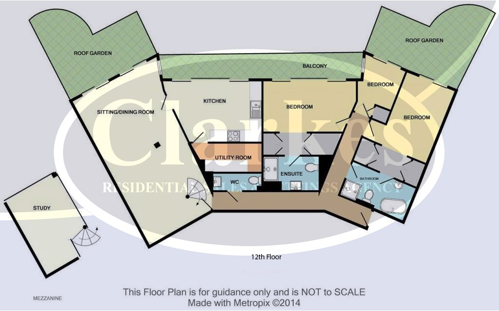 Floorplans For 3 Bed Penthouse on Richmond Hill