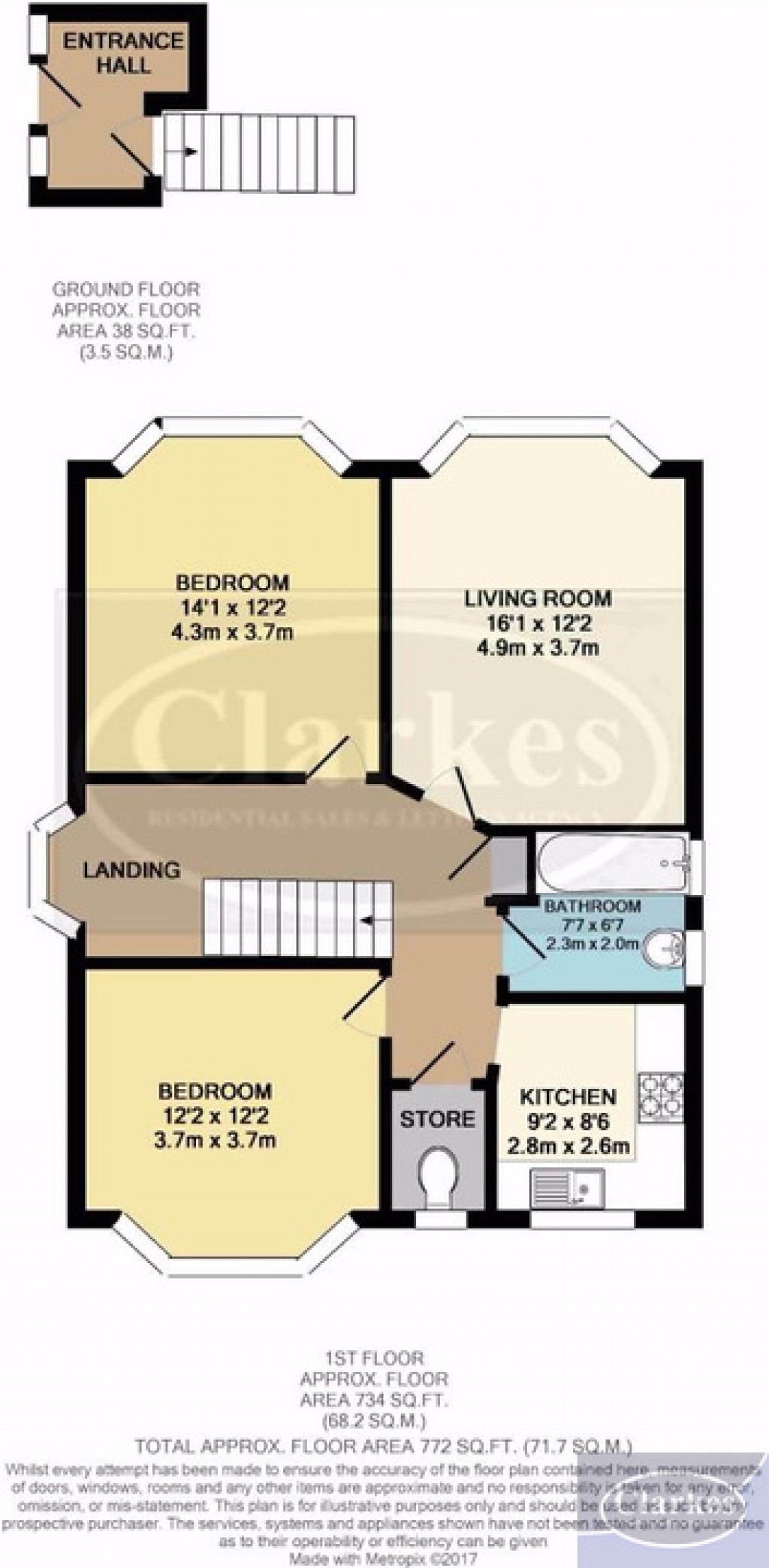 Floorplans For Big Garden - Victoria Park Road, Bournemouth, Dorset