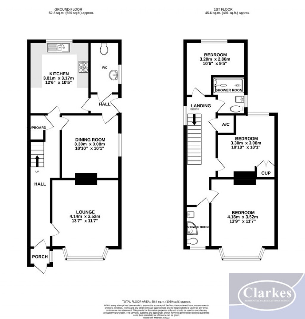 Floorplans For Muscliffe Road, Bournemouth, Dorset