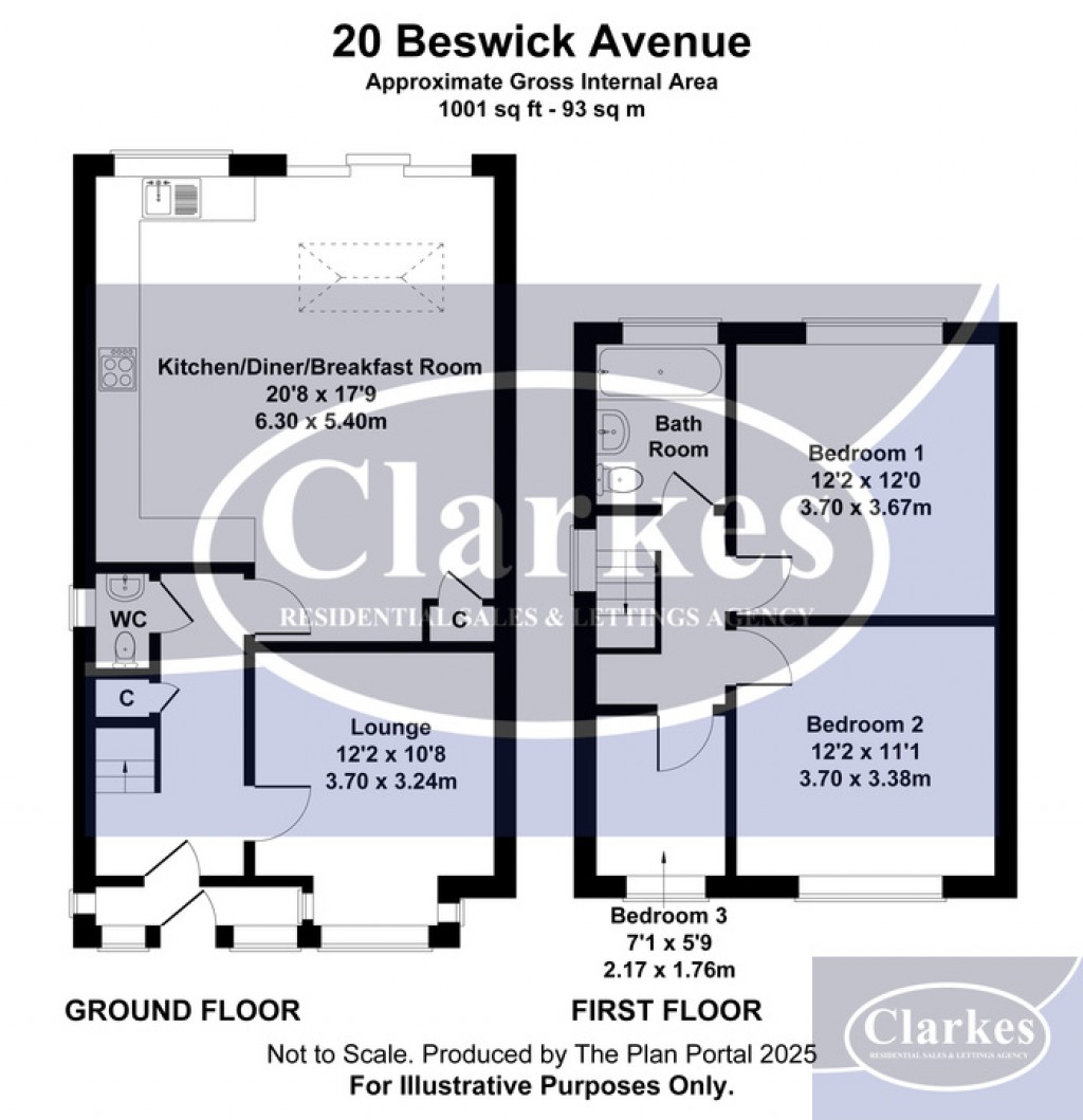 Floorplans For Beswick Avenue, Ensbury Park, Bournemouth, Dorset