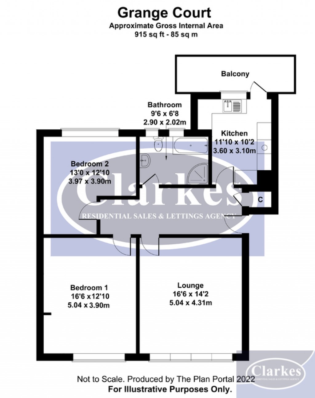 Floorplans For Grange Court, Gervis Road, Bournemouth, Dorset