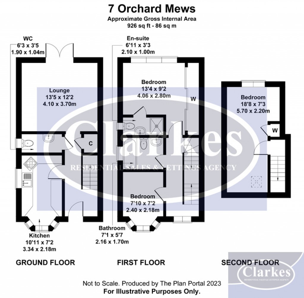 Floorplans For 3 Bed Semi Detached House - Orchard Mews