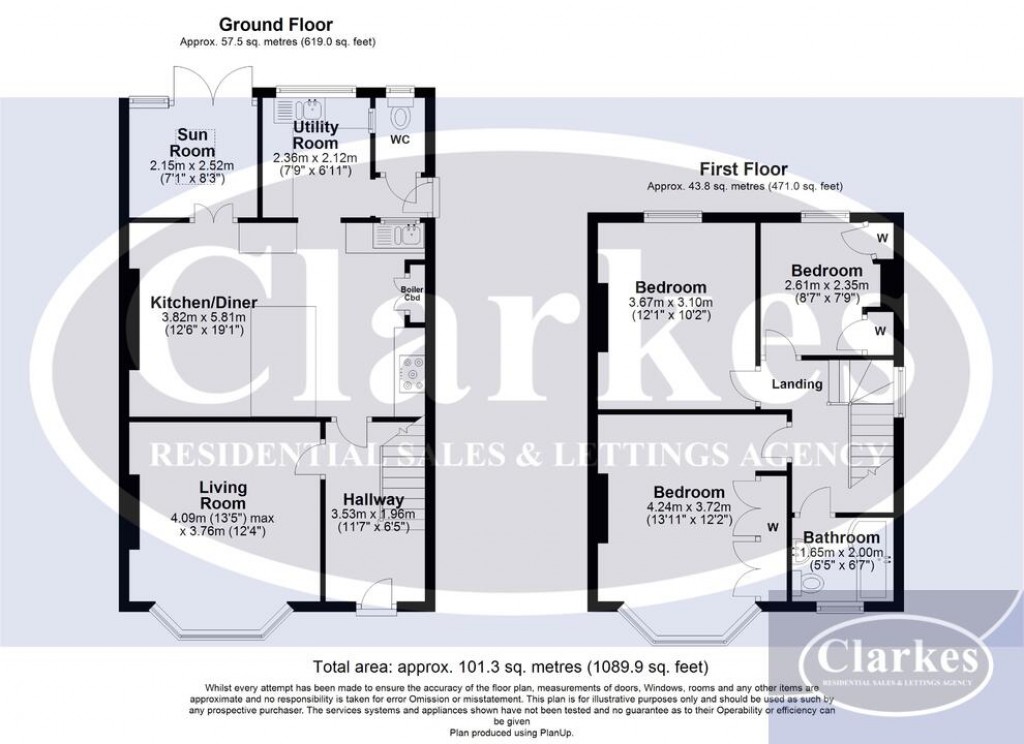 Floorplans For Queen Mary Avenue, Bournemouth, Dorset