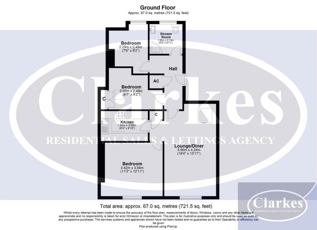 Floorplans For Old Christchurch Road, Bournemouth