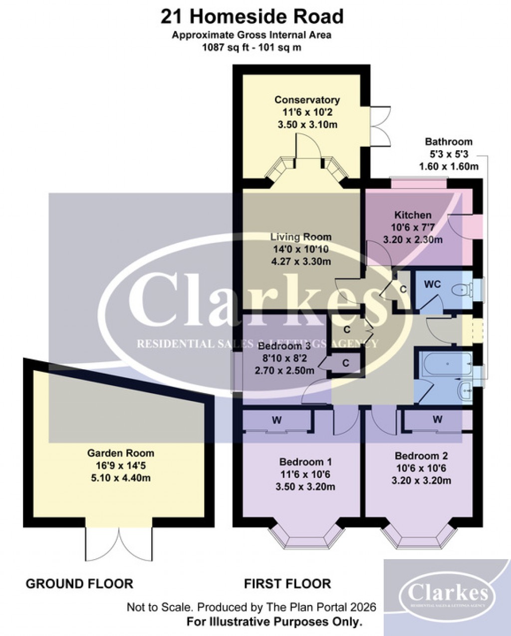 Floorplans For Homeside Road, Bournemouth, Dorset