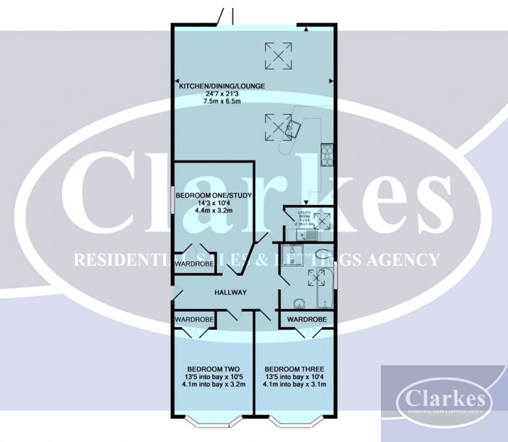 Floorplans For Western Avenue, Bournemouth, Dorset