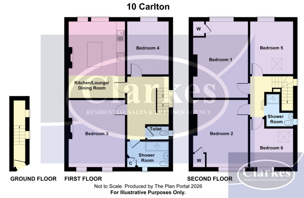 Floorplans For Carlton Road, EAST CLIFF BOURNEMOUTH