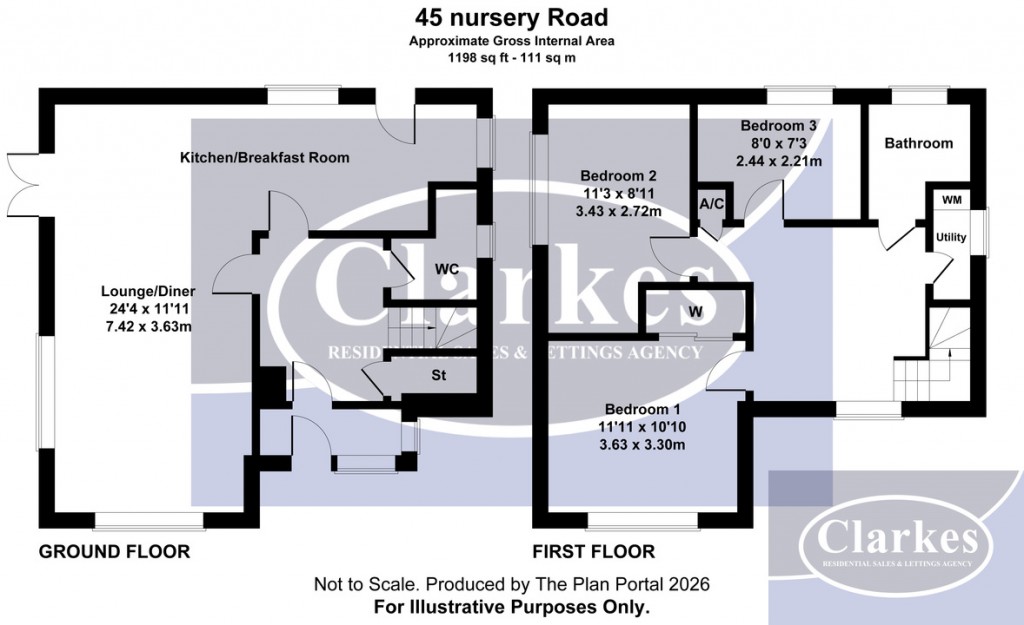 Floorplans For Nursery Road, Bournemouth, Dorset