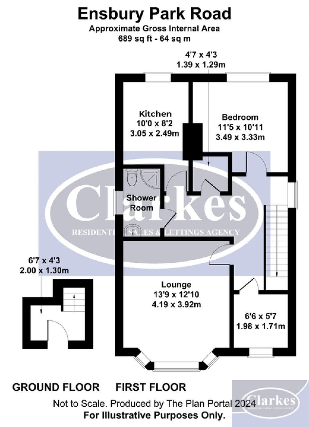 Floorplans For Ensbury Park Road, Bournemouth, Dorset