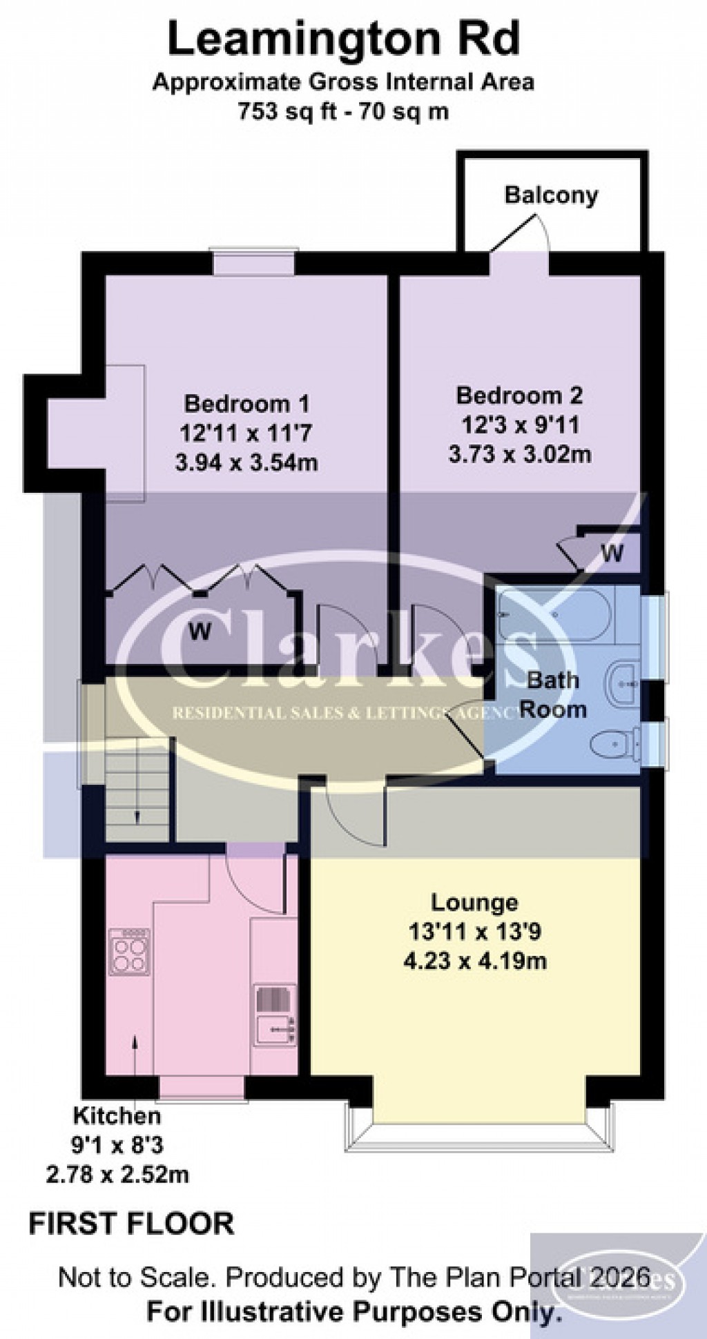 Floorplans For Leamington Road, Bournemouth, Dorset
