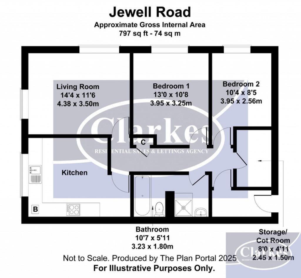 Floorplans For Jewell Road, Bournemouth