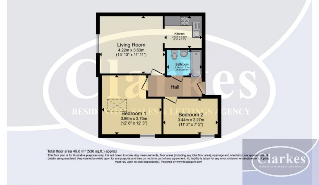 Floorplans For Flat 6, 1 Queens Park South Drive, Bournemouth