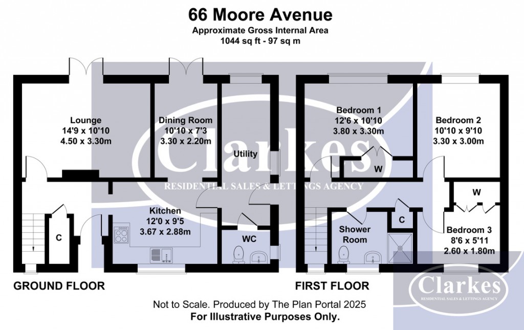 Floorplans For Moore Avenue, Bournemouth
