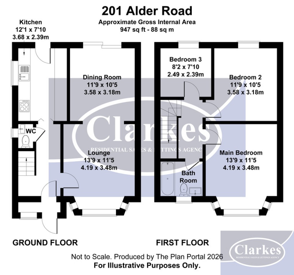 Floorplans For Alder Road, Poole