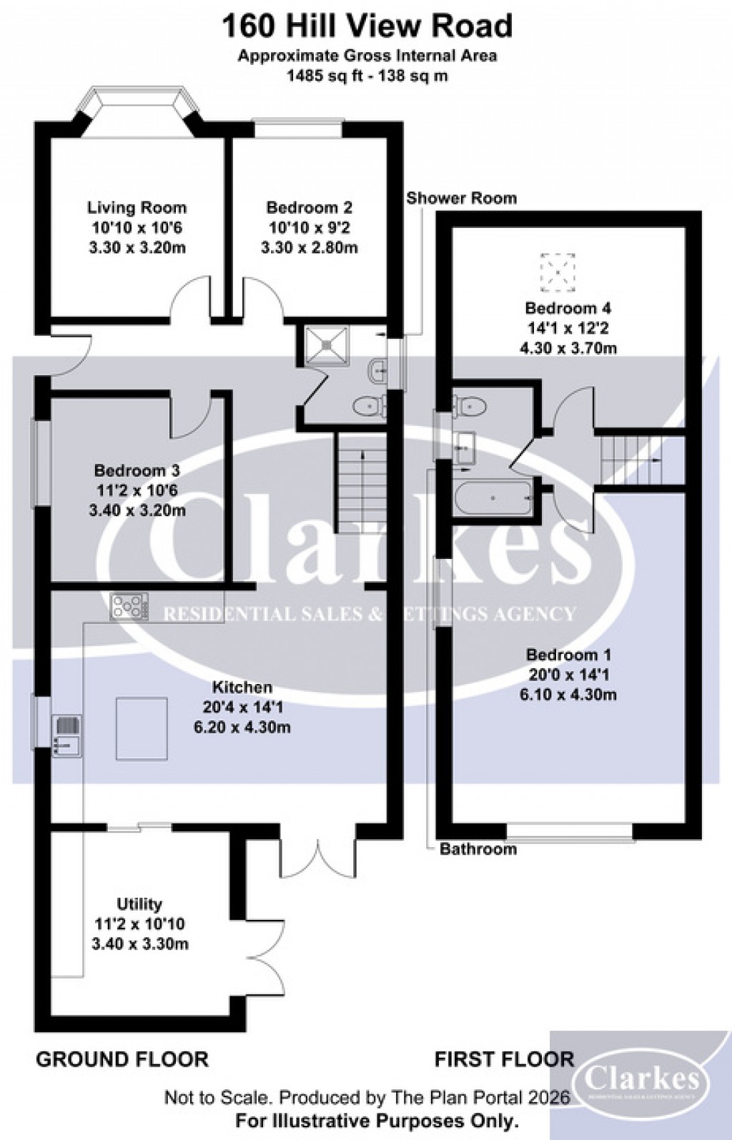 Floorplans For Hill View Road, Bournemouth