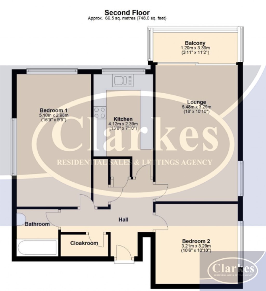 Floorplans For Water Gardens 49-51, Wellington Road, Bournemouth