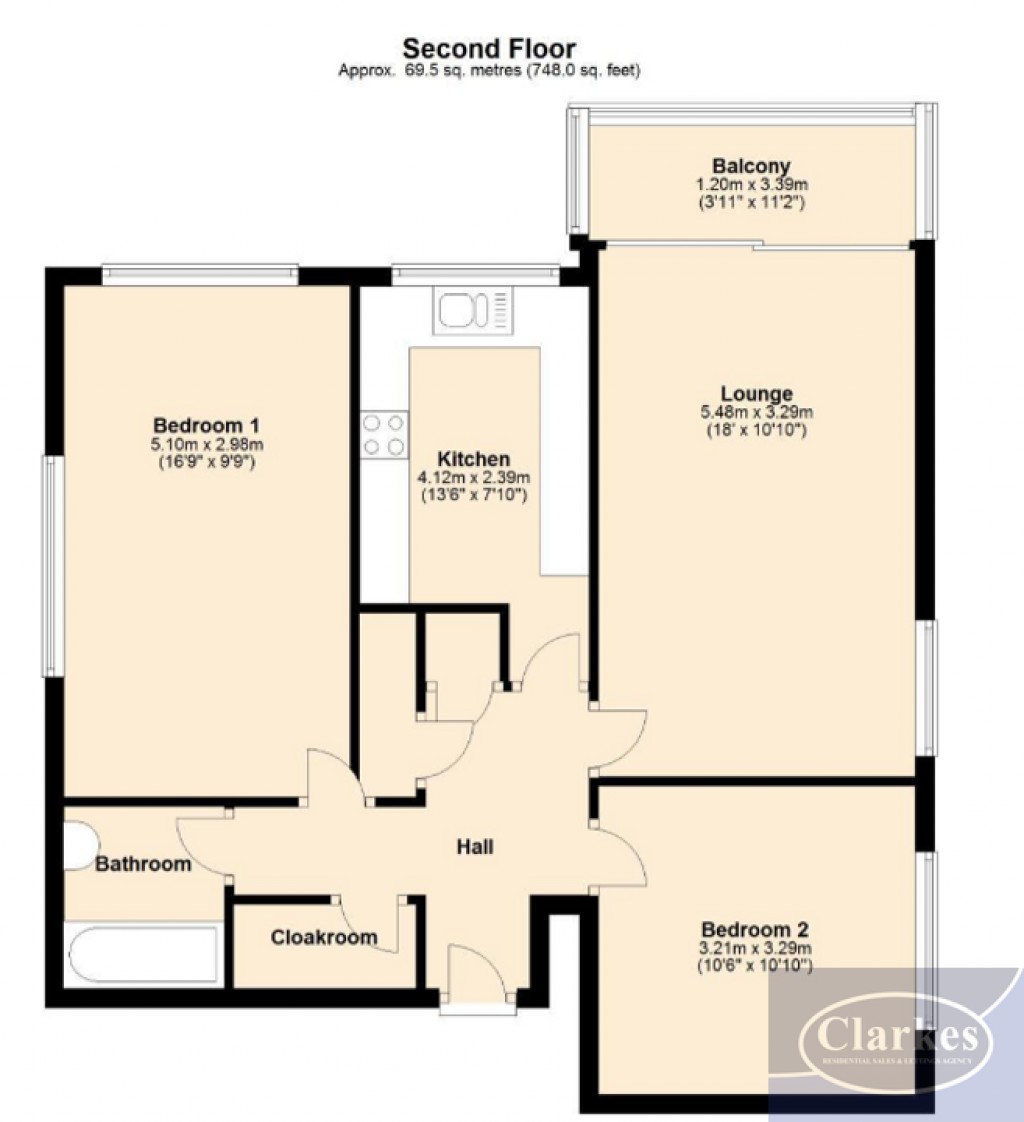 Floorplans For Water Gardens 49-51, Wellington Road, Bournemouth
