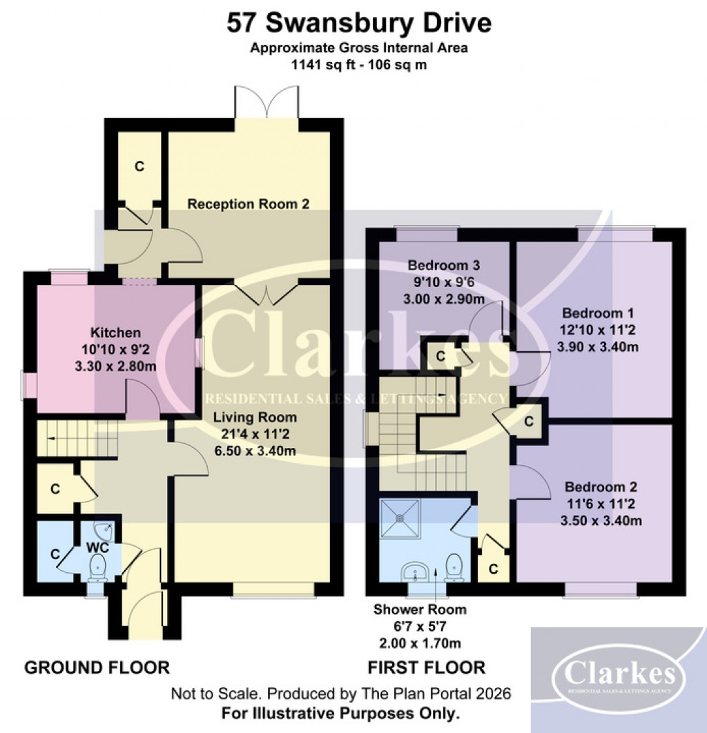 Floorplans For Swansbury Drive, Bournemouth