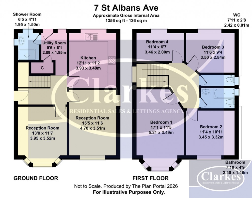 Floorplans For St. Albans Avenue, Bournemouth, Dorset
