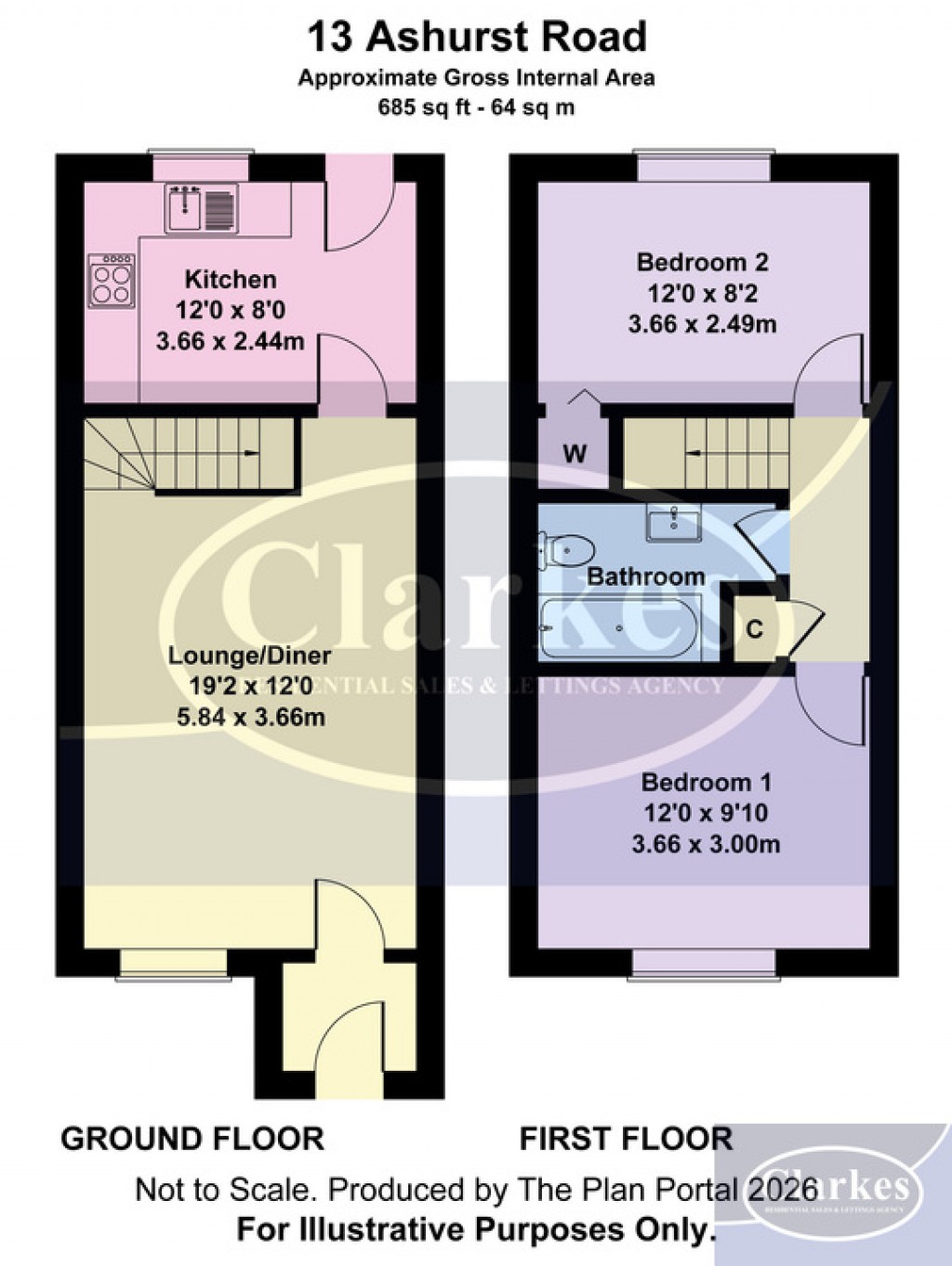 Floorplans For Ashurst Road, Bournemouth