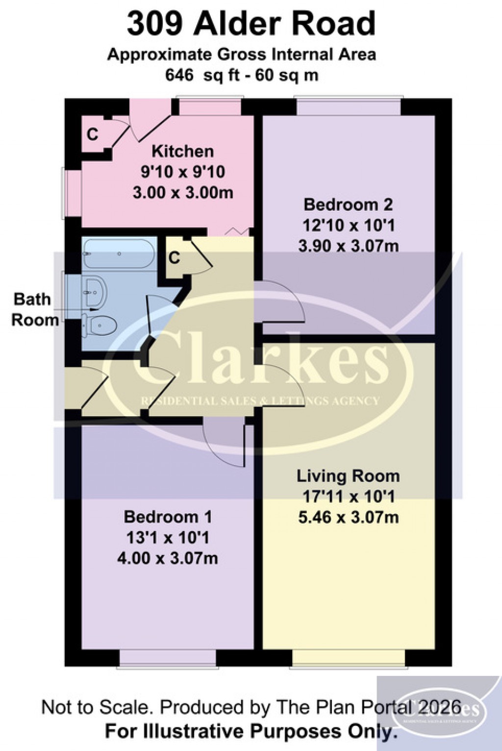 Floorplans For Sea Shell Garden, Alder Road, Poole